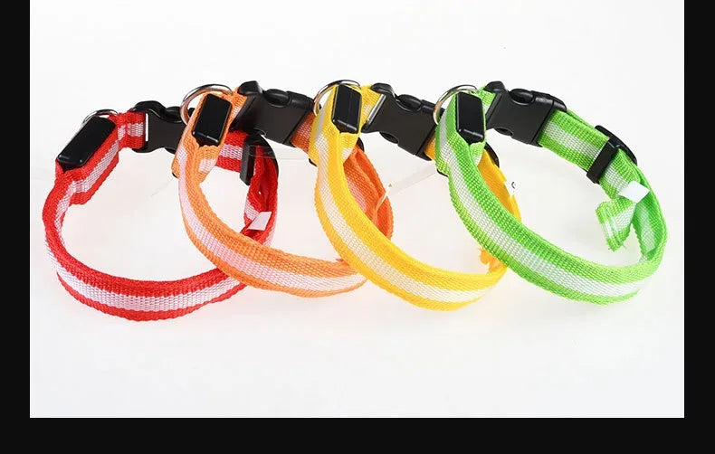 Glow-in-the-Dark LED Dog Collar & Leash – Night Safety for Your Luminous Pet