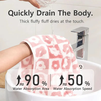 Quick-Drying Coral Fleece Flower Towels – Stylish & Practical for Daily Use
