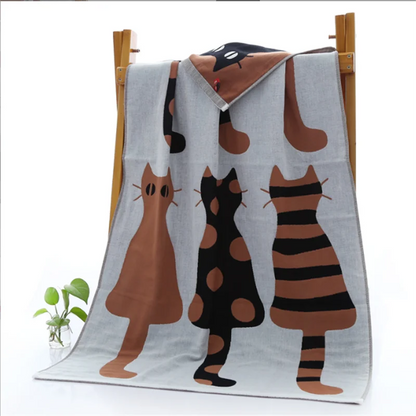 Animal Print Cotton Towels – Absorbent, Soft & Perfect for Pets!