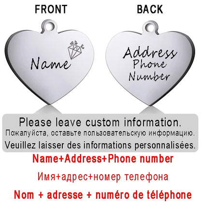 Forever Close Heart ID Tag – Personalized ID Tag Collar