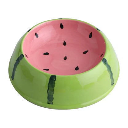 Fruit-Themed Ceramic Pet Bowls – Fun & Functional for Cats and Small Dogs