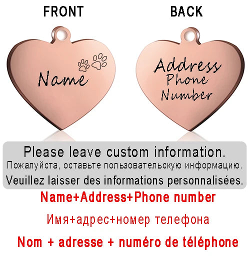 Forever Close Heart ID Tag – Personalized ID Tag Collar