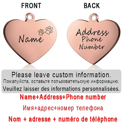 Forever Close Heart ID Tag – Personalized ID Tag Collar