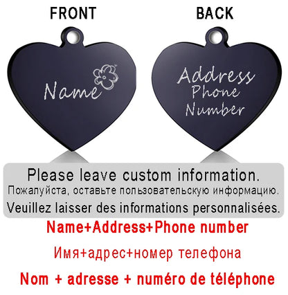 Forever Close Heart ID Tag – Personalized ID Tag Collar