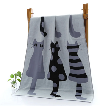 Animal Print Cotton Towels – Absorbent, Soft & Perfect for Pets!