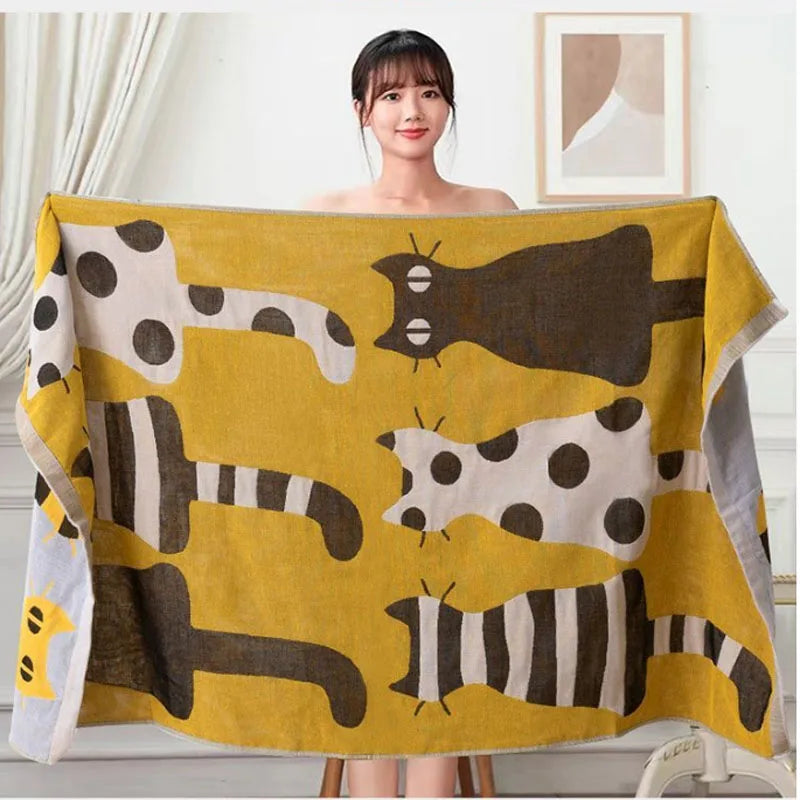 Animal Print Cotton Towels – Absorbent, Soft & Perfect for Pets!