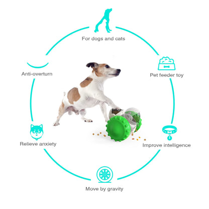 Pet Slow Feeder Treat Ball Toy New Interactive Dog Chew Toys Slow Leak Feeder Toy Cat Dog Wholesale Leaking Ball